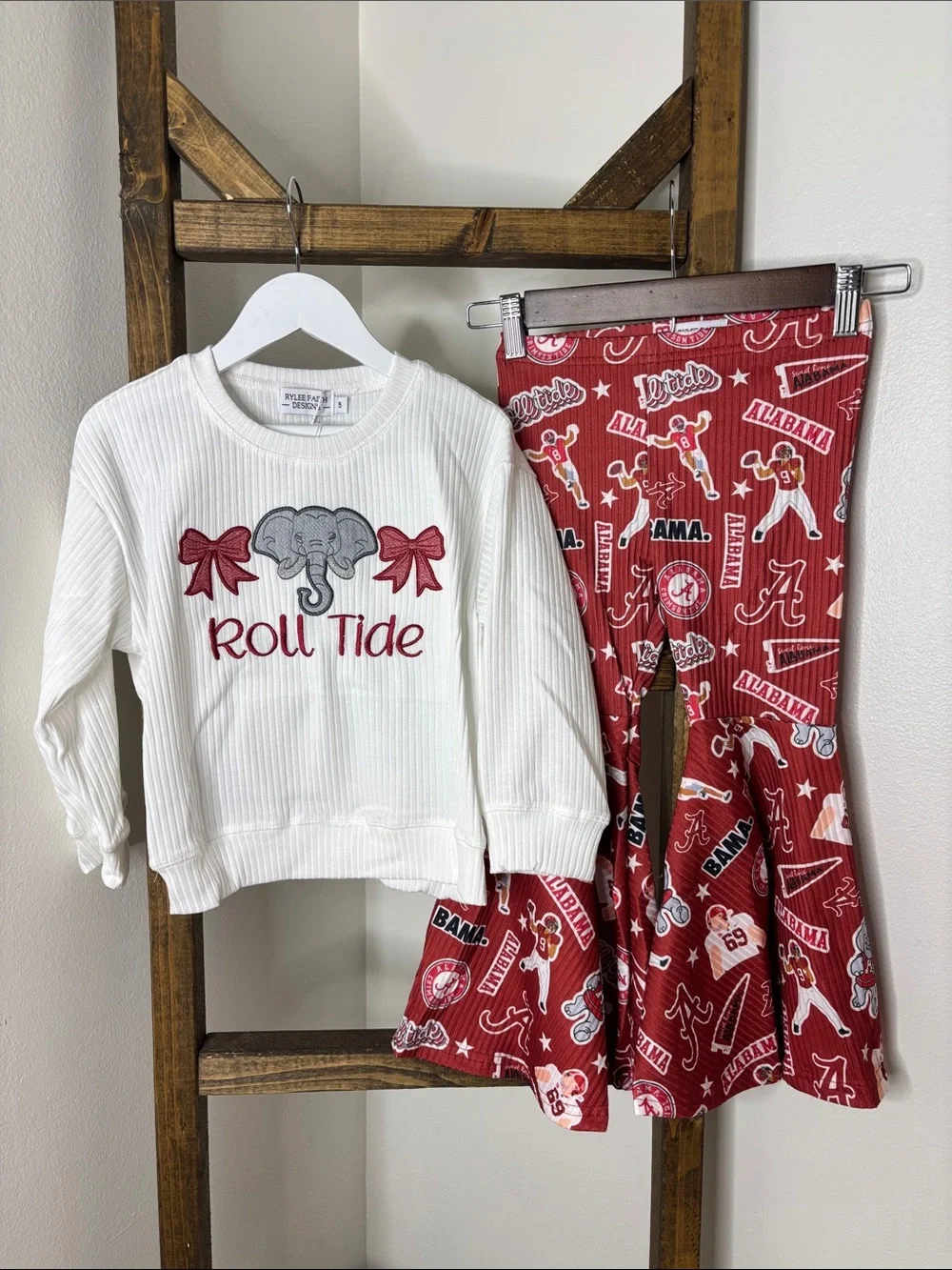 Rylee Faith DesignGirls' Roll Tide Alabama Two-Piece Set Size 5